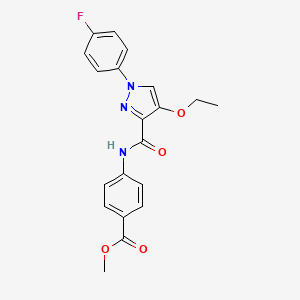 methyl 4-(4-ethoxy-1-(4-fluorophenyl)-1H-pyrazole-3-carboxamido)benzoate