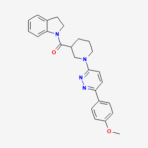 Indolin-1-yl(1-(6-(4-methoxyphenyl)pyridazin-3-yl)piperidin-3-yl)methanone