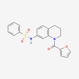 N-[1-(2-furoyl)-1,2,3,4-tetrahydroquinolin-7-yl]benzenesulfonamide