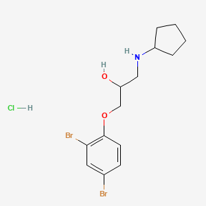 1-(Cyclopentylamino)-3-(2,4-dibromophenoxy)propan-2-ol hydrochloride