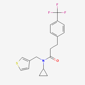 N-cyclopropyl-N-(thiophen-3-ylmethyl)-3-(4-(trifluoromethyl)phenyl)propanamide