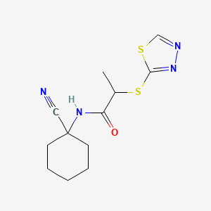 N-(1-cyanocyclohexyl)-2-(1,3,4-thiadiazol-2-ylsulfanyl)propanamide