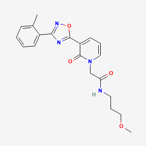 N-(3-methoxypropyl)-2-(2-oxo-3-(3-(o-tolyl)-1,2,4-oxadiazol-5-yl)pyridin-1(2H)-yl)acetamide