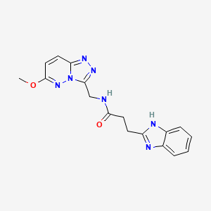 3-(1H-benzo[d]imidazol-2-yl)-N-((6-methoxy-[1,2,4]triazolo[4,3-b]pyridazin-3-yl)methyl)propanamide