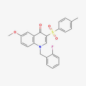 1-(2-fluorobenzyl)-6-methoxy-3-tosylquinolin-4(1H)-one