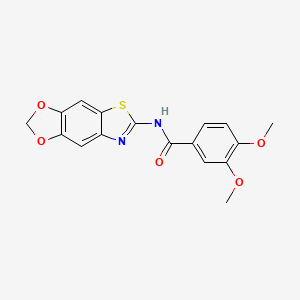 N-([1,3]dioxolo[4,5-f][1,3]benzothiazol-6-yl)-3,4-dimethoxybenzamide