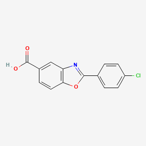 molecular formula C14H8ClNO3 B3005131 2-(4-Chlorophenyl)-1,3-benzoxazole-5-carboxylic acid CAS No. 1018254-92-6