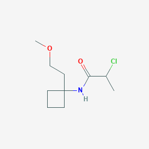 molecular formula C10H18ClNO2 B3005132 2-Chloro-N-[1-(2-methoxyethyl)cyclobutyl]propanamide CAS No. 2411201-62-0