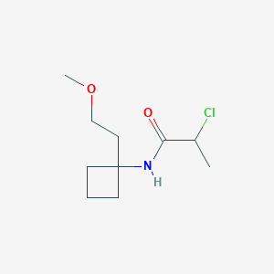 2-Chloro-N-[1-(2-methoxyethyl)cyclobutyl]propanamide