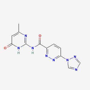 N-(4-hydroxy-6-methylpyrimidin-2-yl)-6-(1H-1,2,4-triazol-1-yl)pyridazine-3-carboxamide
