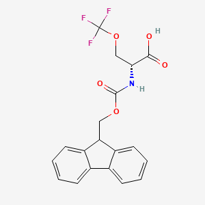 molecular formula C19H16F3NO5 B3005140 (2R)-2-(9H-Fluoren-9-ylmethoxycarbonylamino)-3-(trifluoromethoxy)propanoic acid CAS No. 2567488-87-1