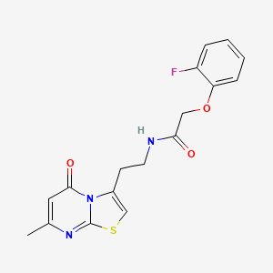 2-(2-fluorophenoxy)-N-(2-(7-methyl-5-oxo-5H-thiazolo[3,2-a]pyrimidin-3-yl)ethyl)acetamide