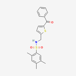 N-((5-benzoylthiophen-2-yl)methyl)-2,4,5-trimethylbenzenesulfonamide