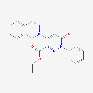 ethyl 4-(3,4-dihydroisoquinolin-2(1H)-yl)-6-oxo-1-phenyl-1,6-dihydropyridazine-3-carboxylate