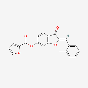 (Z)-2-(2-methylbenzylidene)-3-oxo-2,3-dihydrobenzofuran-6-yl furan-2-carboxylate