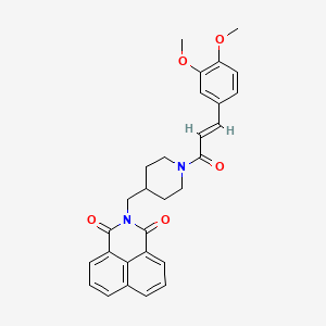 (E)-2-((1-(3-(3,4-dimethoxyphenyl)acryloyl)piperidin-4-yl)methyl)-1H-benzo[de]isoquinoline-1,3(2H)-dione