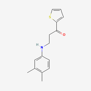 3-(3,4-Dimethylanilino)-1-thiophen-2-yl-1-propanone