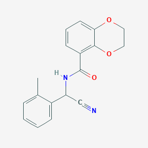 N-[cyano(2-methylphenyl)methyl]-2,3-dihydro-1,4-benzodioxine-5-carboxamide
