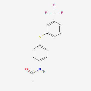 molecular formula C15H12F3NOS B3005203 N-(4-{[3-(trifluoromethyl)phenyl]sulfanyl}phenyl)acetamide CAS No. 339104-88-0