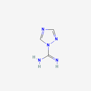 molecular formula C3H5N5 B3005208 1H-1,2,4-Triazole-1-carboximidamide CAS No. 19503-26-5; 19503-46-9