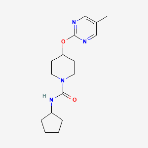molecular formula C16H24N4O2 B3005223 N-Cyclopentyl-4-(5-methylpyrimidin-2-yl)oxypiperidine-1-carboxamide CAS No. 2379953-77-0