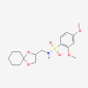 B3005227 N-(1,4-dioxaspiro[4.5]decan-2-ylmethyl)-2,4-dimethoxybenzenesulfonamide CAS No. 941914-59-6