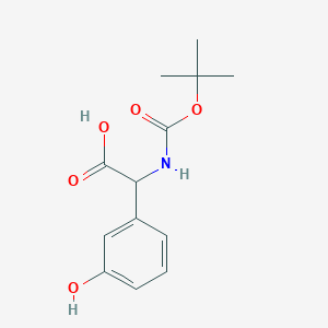 molecular formula C13H17NO5 B3005234 a-(Boc-amino)-3-hydroxybenzeneacetic acid CAS No. 39274-53-8