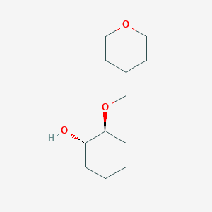 molecular formula C12H22O3 B3005241 (1S,2S)-2-((tetrahydro-2H-pyran-4-yl)methoxy)cyclohexan-1-ol CAS No. 2166118-02-9