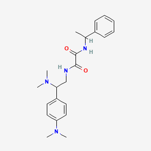 molecular formula C22H30N4O2 B3005243 N1-(2-(dimethylamino)-2-(4-(dimethylamino)phenyl)ethyl)-N2-(1-phenylethyl)oxalamide CAS No. 900005-61-0