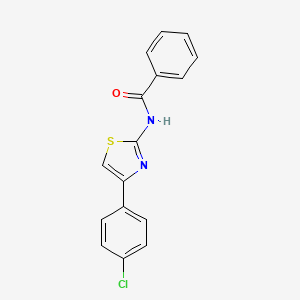 molecular formula C16H11ClN2OS B3005246 N-[4-(4-chlorophenyl)-1,3-thiazol-2-yl]benzamide 