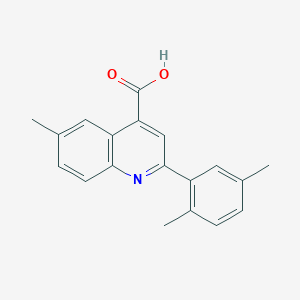molecular formula C19H17NO2 B3005248 2-(2,5-Dimethylphenyl)-6-methylquinoline-4-carboxylic acid CAS No. 438215-97-5