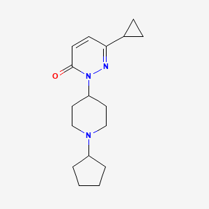molecular formula C17H25N3O B3005262 2-(1-Cyclopentylpiperidin-4-yl)-6-cyclopropylpyridazin-3-one CAS No. 2319717-32-1