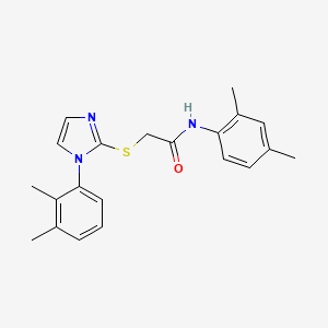 molecular formula C21H23N3OS B3005273 N-(2,4-dimethylphenyl)-2-{[1-(2,3-dimethylphenyl)-1H-imidazol-2-yl]sulfanyl}acetamide CAS No. 851131-56-1