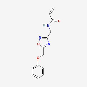 molecular formula C13H13N3O3 B3005280 N-[[5-(Phenoxymethyl)-1,2,4-oxadiazol-3-yl]methyl]prop-2-enamide CAS No. 2305538-20-7