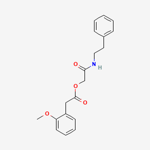 molecular formula C19H21NO4 B3005291 2-Oxo-2-(phenethylamino)ethyl 2-(2-methoxyphenyl)acetate CAS No. 1794915-16-4