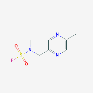 molecular formula C7H10FN3O2S B3005296 N-Methyl-N-[(5-methylpyrazin-2-yl)methyl]sulfamoyl fluoride CAS No. 2411253-30-8