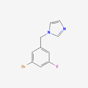 molecular formula C10H8BrFN2 B3005300 1-[(3-bromo-5-fluorophenyl)methyl]-1H-imidazole CAS No. 1540090-13-8
