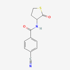 molecular formula C12H10N2O2S B3005308 4-cyano-N-(2-oxothiolan-3-yl)benzamide CAS No. 956742-79-3