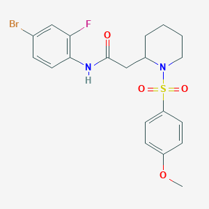 N-(4-bromo-2-fluorophenyl)-2-(1-((4-methoxyphenyl)sulfonyl)piperidin-2-yl)acetamide
