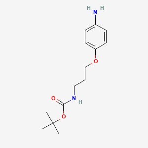 molecular formula C14H22N2O3 B3005373 tert-Butyl (3-(4-aminophenoxy)propyl)carbamate CAS No. 623562-56-1
