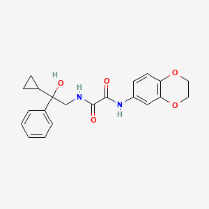 molecular formula C21H22N2O5 B3005382 N1-(2-cyclopropyl-2-hydroxy-2-phenylethyl)-N2-(2,3-dihydrobenzo[b][1,4]dioxin-6-yl)oxalamide CAS No. 1421501-17-8