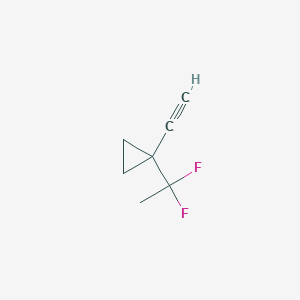 molecular formula C7H8F2 B3005385 1-(1,1-Difluoroethyl)-1-ethynylcyclopropane CAS No. 2228653-25-4