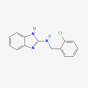 molecular formula C14H12ClN3 B3005411 N-[(2-chlorophenyl)methyl]-1H-1,3-benzodiazol-2-amine CAS No. 120161-05-9