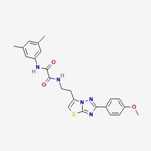 molecular formula C23H23N5O3S B3005413 N1-(3,5-dimethylphenyl)-N2-(2-(2-(4-methoxyphenyl)thiazolo[3,2-b][1,2,4]triazol-6-yl)ethyl)oxalamide CAS No. 894031-84-6