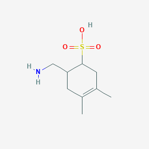 molecular formula C9H17NO3S B3005427 6-(Aminomethyl)-3,4-dimethylcyclohex-3-ene-1-sulfonic acid CAS No. 906074-28-0