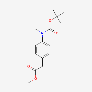 molecular formula C15H21NO4 B3005494 Methyl 2-(4-(tert-butoxycarbonyl(methyl)amino)phenyl)acetate CAS No. 251643-17-1