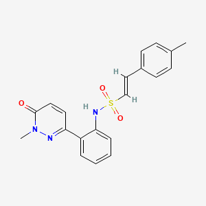 (E)-N-(2-(1-methyl-6-oxo-1,6-dihydropyridazin-3-yl)phenyl)-2-(p-tolyl)ethenesulfonamide
