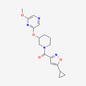 (5-Cyclopropylisoxazol-3-yl)(3-((6-methoxypyrazin-2-yl)oxy)piperidin-1-yl)methanone