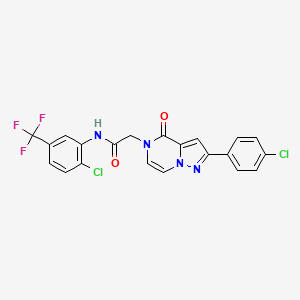 2-[2-(4-chlorophenyl)-4-oxopyrazolo[1,5-a]pyrazin-5(4H)-yl]-N-[2-chloro-5-(trifluoromethyl)phenyl]acetamide