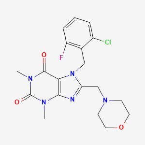 7-(2-chloro-6-fluorobenzyl)-1,3-dimethyl-8-(morpholinomethyl)-1H-purine-2,6(3H,7H)-dione